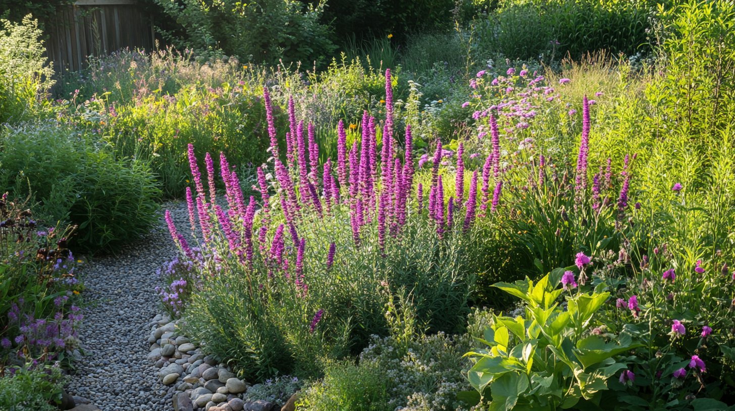 Tuin op rivierklei met kattenstaart