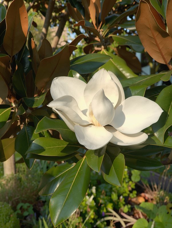 Zuidelijke magnolia van dichtbij