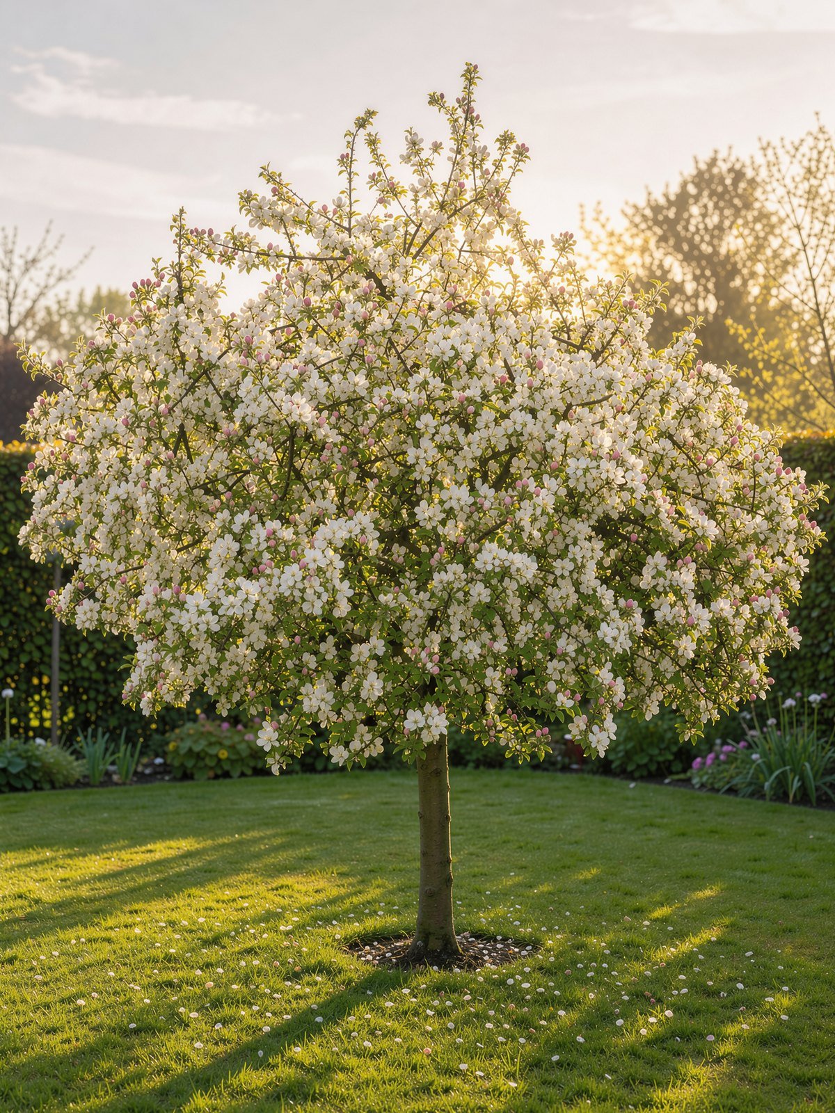 Sierappel 'Evereste' (Malus 'Evereste') in een tuin