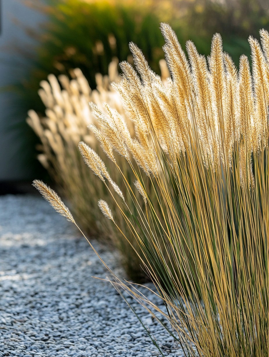 Calamagrostis Karl Foerster — verticaal stijl siergras met smalle pluimen