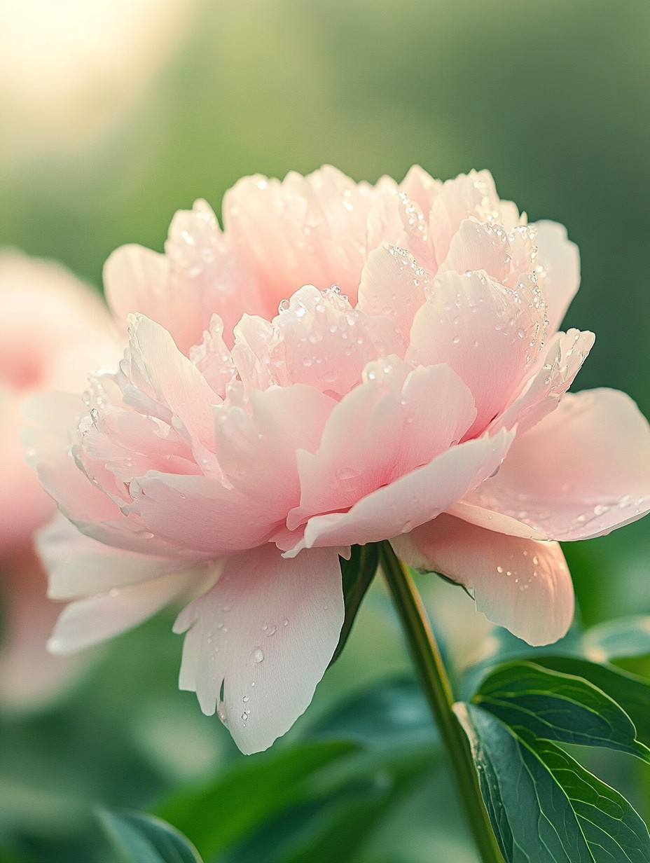 Paeonia Sarah Bernhardt — gevulde roze pioenroos in cottage-tuin
